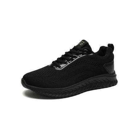 

Colisha Men Running Shoe Mesh Trainers Sport Sneakers Mens Non-slip Walking Shoes Lace Up Casual Sneaker Black 8.5