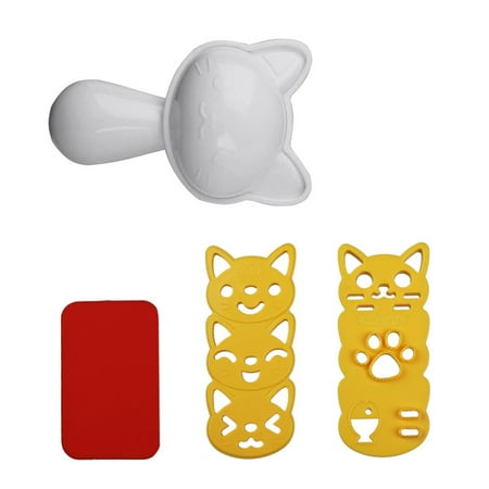

Tiyuyo Sushi Mold Rice Ball Mold - Cartoon Cat Pattern Nori Sushi Bento Accessory