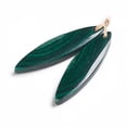 thumbnail image 2 of 5Pair Natural Malachite Pendants for Jrwelry Making Horse Eye 39~42x10~10.5x4~5mm Hole: 1~1.5mm, 2 of 3