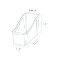 thumbnail image 5 of Storex Interlocking Small Book Bin, Plastic Desktop Storage for Letter Paper, Yellow, 6-Pack, 5 of 6