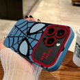 thumbnail image 3 of Carcasa para teléfono móvil con ventana grande esmerilada, diseño de Spider-Man con telaraña roja, diseño avanzado de dibujos animados, personalidad creativa, anticaídas, 3 of 5