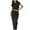 Black, variant on Jane Wardrobe Women’S Casual 2-Piece Outfit Set, Short Sleeve Crew Neck Fitted Crop Top With High Waist Bodycon Maxi Skirt, Soft Stretch Polyester Fabric, 2pcs, Sizes S M L XL XXL