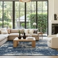 thumbnail image 4 of KUETH Area Rugs for Living Room 8x10 Large Modern Machine Washable Vintage Rugs Distressed Abstract Print Blue Throw Rug for Bedroom Aesthetic, Non Slip Carpet with Gripper, 4 of 10