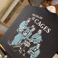 thumbnail image 2 of Nicolas Cage Band Shirt ORIGINAL Black Shirt Face Off Edition, Hand Printed GnuYorker Desi, 2 of 5