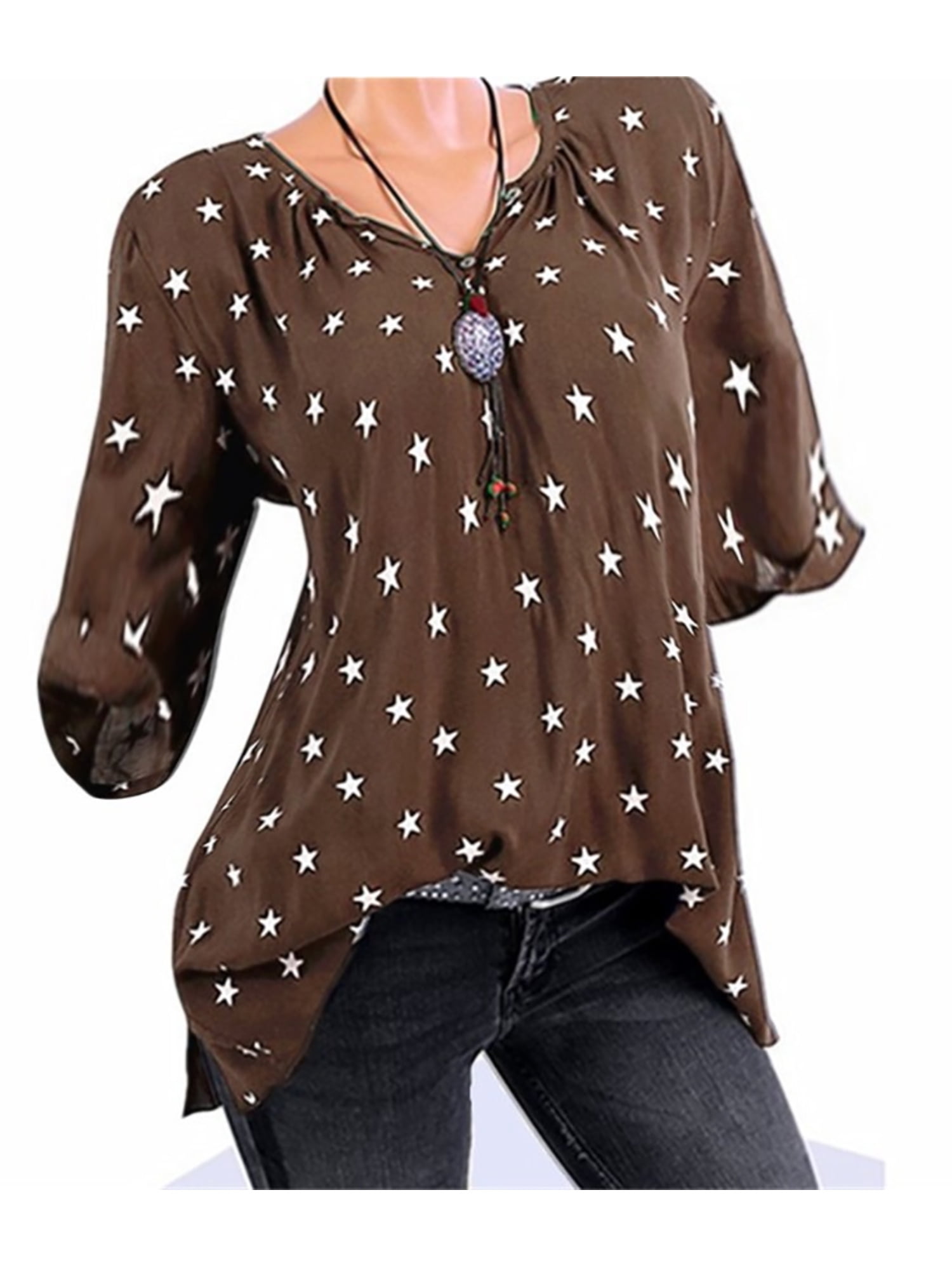 3 4 sleeve tunic tops