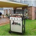 thumbnail image 5 of Furnibear 4 Burner BBQ Propane Gas Grill, Stainless Steel 34,200 BTU Patio Garden Barbecue Grill with 2 Foldable Shelves, Spice Rack, 5 of 9