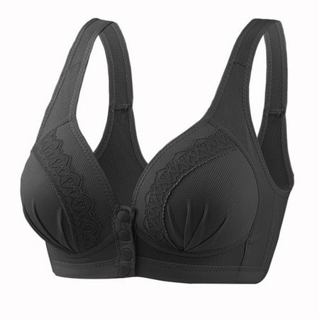 

Woman Unlined Underwire Bra Anti-Mite Health Underwear for Daily Office Routine Duties Black 40/90BC