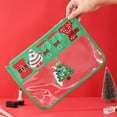 thumbnail image 4 of Juego de neceseres navideños transparentes - Organizador de artículos de tocador de viaje con bordado festivo de Papá Noel y árbol Un neceser de maquillaje, 4 of 5