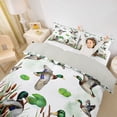 thumbnail image 2 of Erosebridal Mallard Duck Duvet Cover Set, Rustic Lake House Bedding Full, Gray Reversible, 1 Duvet Cover and 2 Pillowcases (No Comforter), 2 of 5