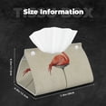 thumbnail image 4 of Kdxio Flamingo Sitting On Chair Print Tissue Box Cover,Modern PU Leather Rectangular Tissue Box Holder for Bathroom Living Room Bedroom Office Desk Car Home, 4 of 6