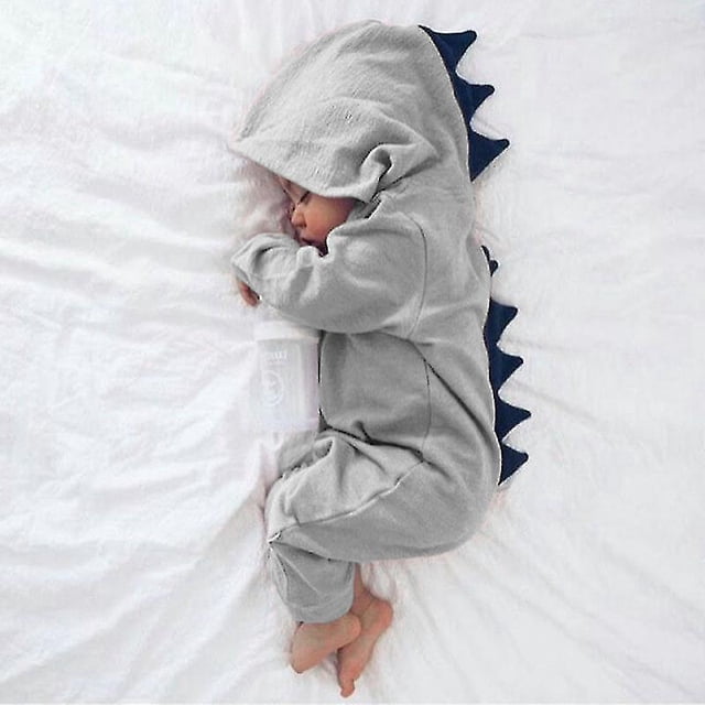 Mameluco con capucha de dinosaurio para bebé recién nacido, mono, pijama, ropa de dormir