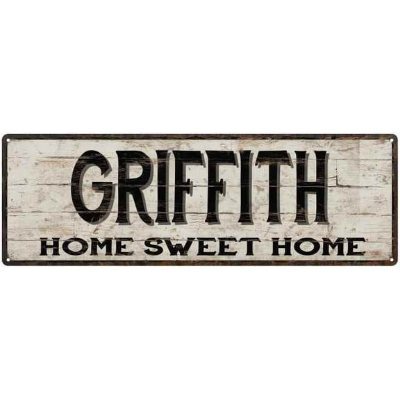GRIFFITH Rustic Home Sweet Home Sign Gift 6x18 Metal Decor 106180084369