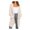 Beige, variant on Cute Sweater Women Patchwork Long Sleeve Open Front Knitted Loose Fit Mid-Length Cardigan Wth Pocket Pullover Tops