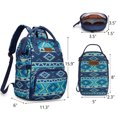 thumbnail image 4 of Wrangler Callie 3-Piece Diaper Bag Backpack Set with Pacifier Case and Bottle Bag, Navy, 4 of 8