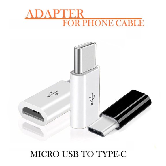 SUSUchens Micro USB Female to Type-C Male OTG Adapter Data Transfer Converter for Android Black