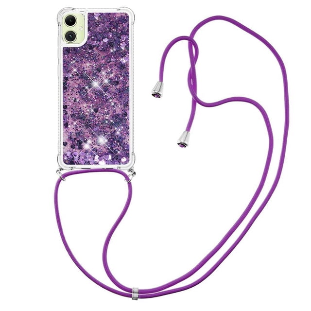 Funda FOXDOCK para Samsung Galaxy A07 con Cuerda Ajustable, Brillo Líquido, Protección Antigolpes y Lente – Ideal para Regalo