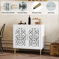 thumbnail image 4 of HLR 31.4" Accent Cabinet, 2 Doors Sideboards and Buffets Cabinet with Storage for Living Room, White, 4 of 7