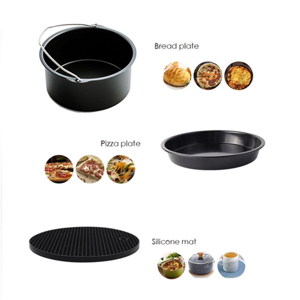 Miiottaa Air Fryer Accessories XL Fit all 3.2QT - 5.3QT Air Fryer BPA Free Dishwasher Safe Nonstick Coating 6-8 inch Deep Fryer