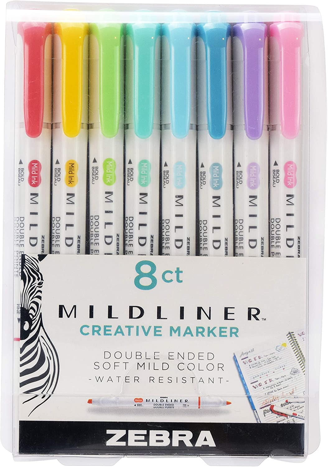 Zebra Pen Mildliner Double Ended Highlighter Set, Broad and Fine Point