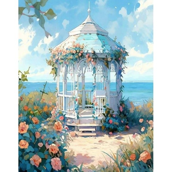 Gazebo Pintar Por Números (30x40cm Sin Marco)