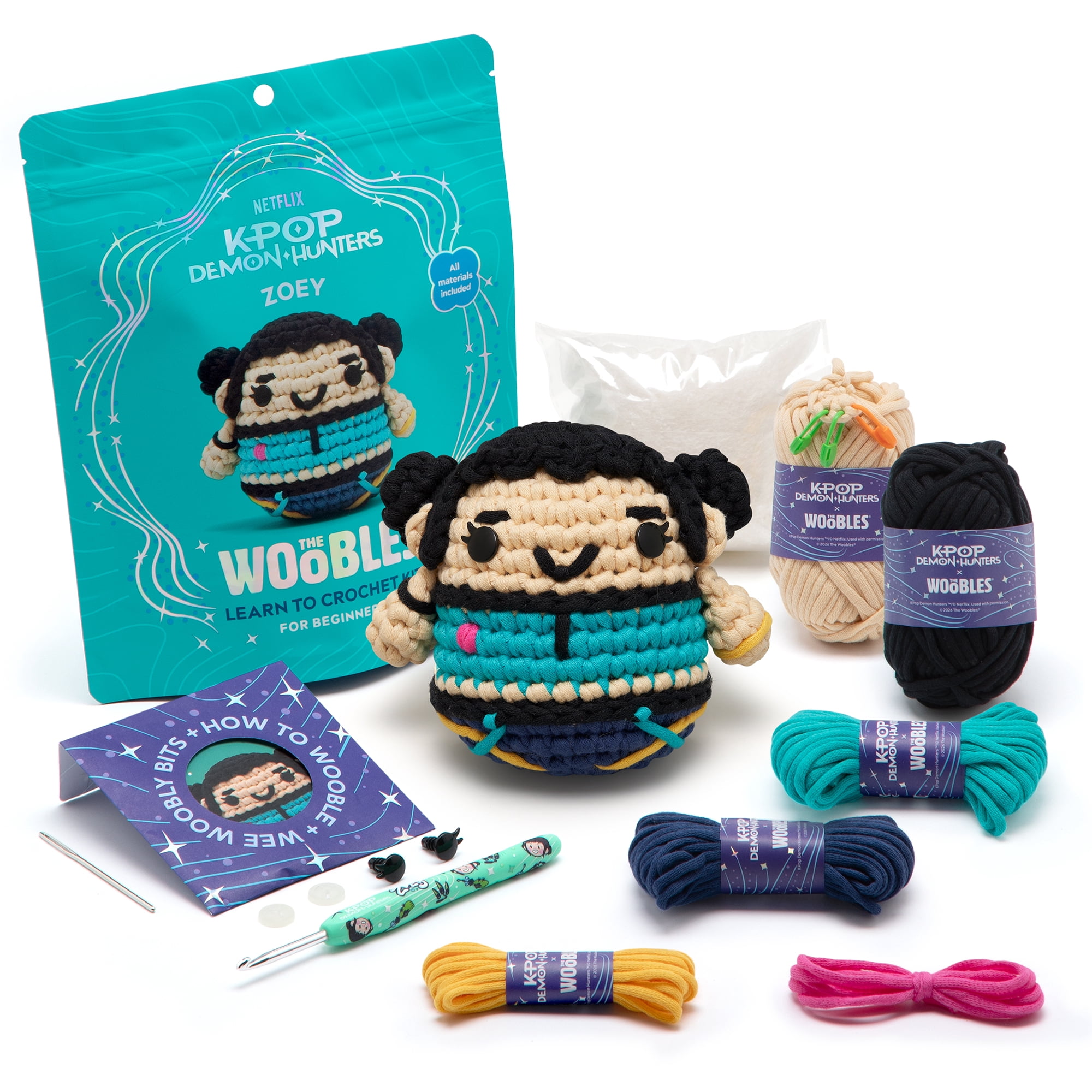 The Woobles Beginner Crochet Amigurumi Kits - Zoey