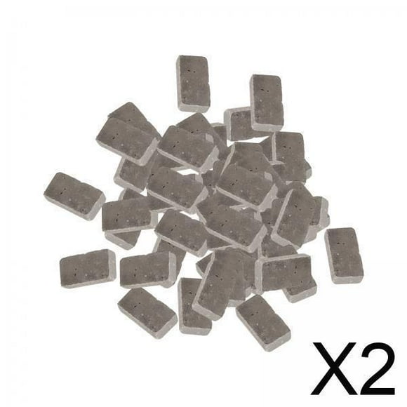 Runquan 2x50x 1:16 Miniature Bricks Life Scene Lifelike Brick for Home Dollhouse Decor Gray