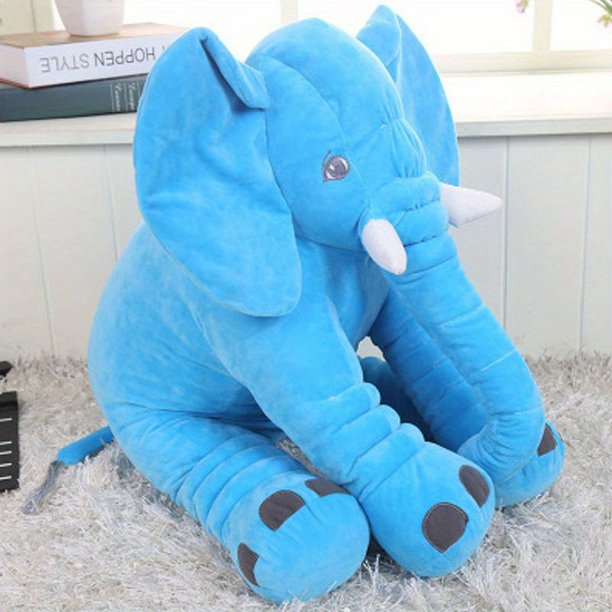 1 Elefante De Felpa Grande, Linda Réplica Acogedora De Elefante De Felpa, Perfecta Para Niños, Adolescentes Antes De Acostarse, Decoración De Habitaciones O Regalos, 1 Pieza De 40 Cm / 15,74 Pulgadas