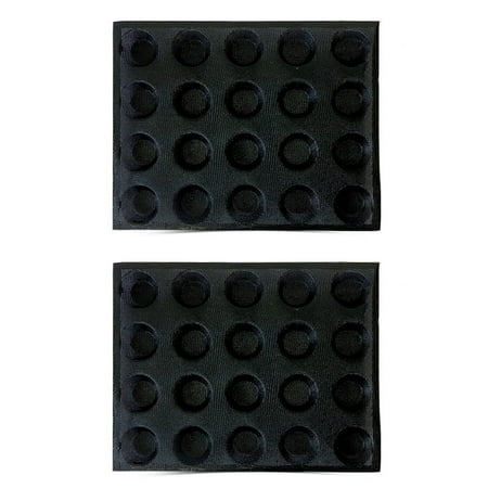 

2X 20-Hole Silicone Mold Cake T Mini Pizza Model Round Bread Hamburger Mold Non-Stick Baking Tray Tool