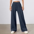 thumbnail image 3 of Sweatpants for Women 2026 Spring Fall Elastic High Waist Wide Straight Leg Casual Loose Sweat Pants with Pockets, 3 of 9