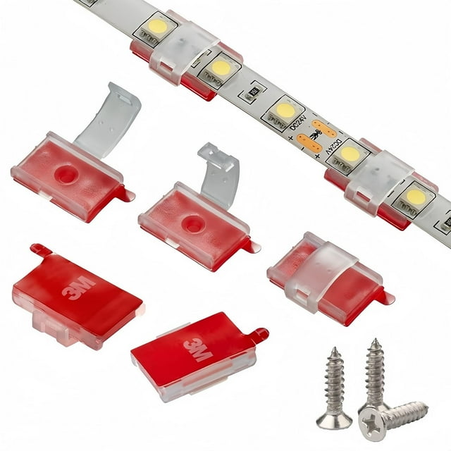 Soporte de montaje para tiras de luces LED, tres, dos o cuatro, paquete de 100