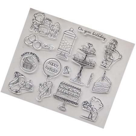 TIMBRO SILICONE FAI DA TE KOFUN - Motivo Dente Di Leone, 14x18 Cm - Per Scrapbooking, Carte Regalo, Album Fotografici - Foto 3