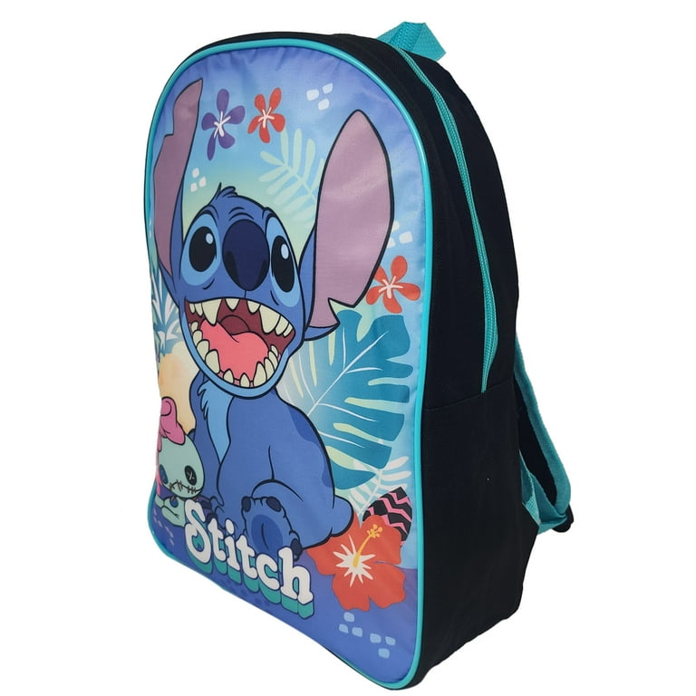 Disney Lilo & Stitch Girls Boys Soft Insulated School Lunch Box (One size, Blue)