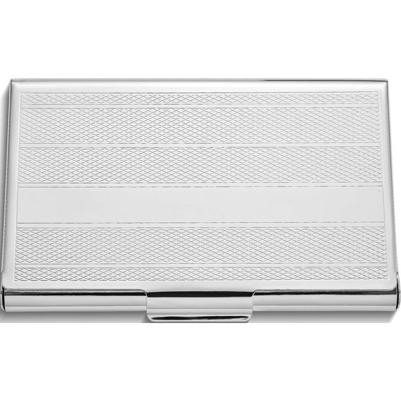 Fashion Silver-Tone Business Card Case (4.5 X 3) Made In China gp7880