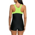 thumbnail image 3 of Charmo Women's One Piece Swimsuits Boyleg Sports Swimwear Athletic Swimming Wear, 3 of 6