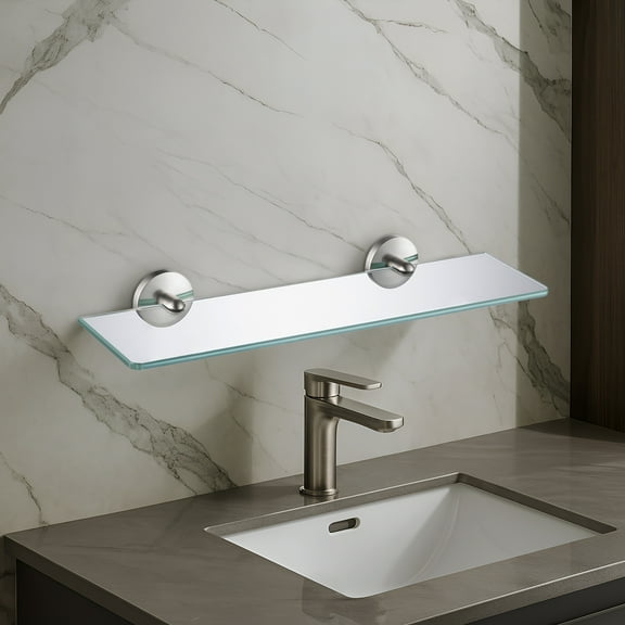 Blossom Glass Shelf - Brush Nickel BA0250702