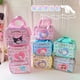 thumbnail image 2 of Sanurgente Pu My Melody Cinnamoroll Kuromi Purin Kt Cat Bolso de dibujos animados Lonchera grande a cuadros Kawaii Bolso de mano con múltiples bolsilloszhangyuxiang, 2 of 4