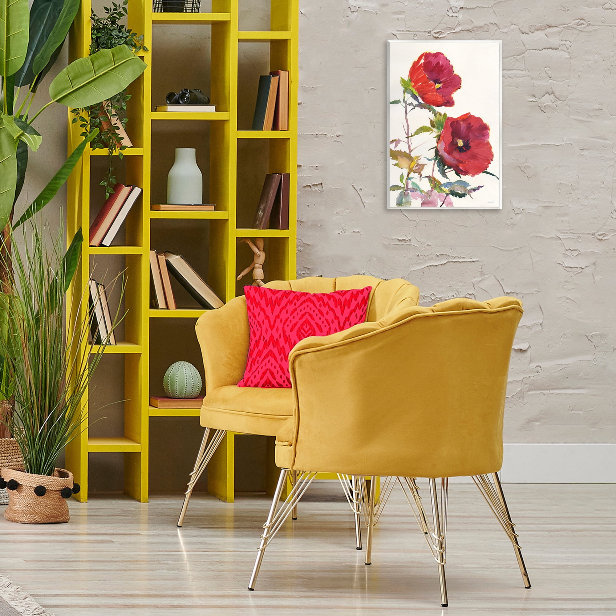 Stupell Industries Bold Red Poppies Botanical & Floral Painting Unframed Art Print Wall Art, 13 x 19