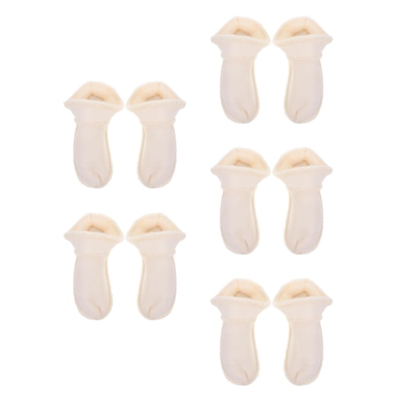 IMIKEYA Plush Winter Clog Liners White Removable Fleece Inserts for Home Use 5Pairs