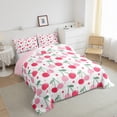 thumbnail image 4 of Erosebridal Cute Cherry Comforter Sets Twin Size, Cartoon Floral Flower Comforters & Duvets, Teens, Reversible 2 Pieces, 4 of 8