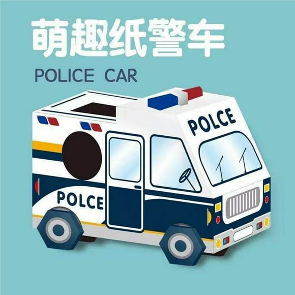Car Shaped Wearable Cardboard Box DIY Kit Kindergarten Boys Girls Interesting Traffic Carton Assembly Toy Gift Type 2