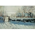 thumbnail image 2 of Monet, Claude 14x11 Gold Ornate Wood Framed with Double Matting Museum Art Print Titled - The Magpie, 2 of 4
