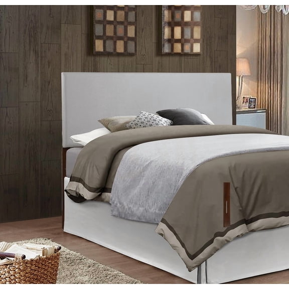Easy to Maintain Faux Leather Headboard - LIGHT GREY