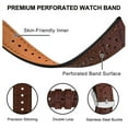 thumbnail image 4 of Embossed Genuine Leather 22mm Perforated Replacement Wristwatch Band, 4 of 7