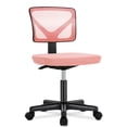 thumbnail image 3 of Kelno Small Desk Chair with Wheels Adjustable Computer Desk Chair with Lumbar Support Mesh Ergonomic Low-Back Office Chair, Pink, 3 of 8