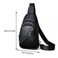 thumbnail image 3 of Riñoneras Bolsos De Pecho Para Hombre, Riñonera De Viaje Con Múltiples Bolsillos De Gran Capacidad De Piel De Vaca De Color Sólido Sywqhk Para Estrenar, 3 of 3