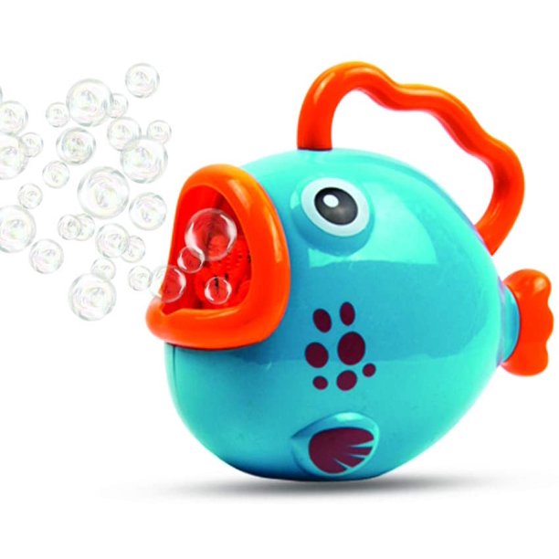 Toysery Hand Controlled Fish Shape Colorful Bubble Maker Machine for