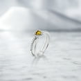 thumbnail image 4 of Gem Stone King 0.51 Ct Heart Shape Yellow Citrine 925 Sterling Silver Ring (Size 9), 4 of 4