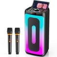 thumbnail image 1 of Bocina JYX, Altavoz Bluetooth Portátil con Micrófono, Bocina Bluetooth con Luces RGB de Colores, Compatible con USB, Tarjeta TF, Entrada Auxiliar, T25-T, 1 of 8