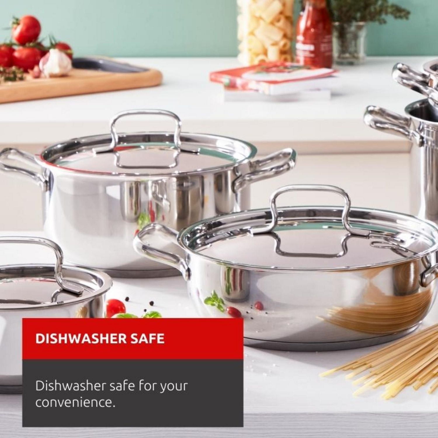 Lagostina Sfizioza Stainless Steel 13 piece Cookware Set, Induction Safe