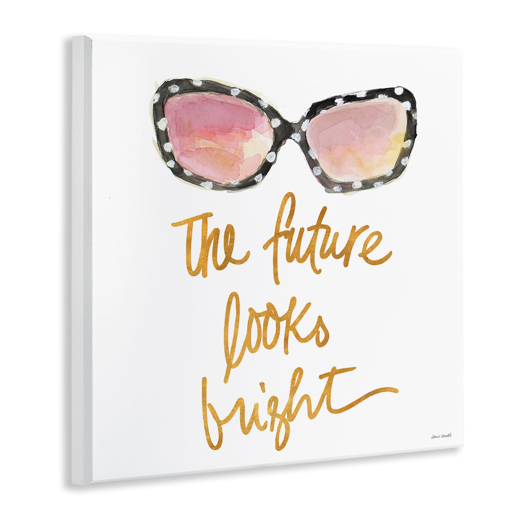 Stupell Industries Future Looks Bright Beauty & Fashion Painting Unframed Art Print Wall Art, 12 x 12